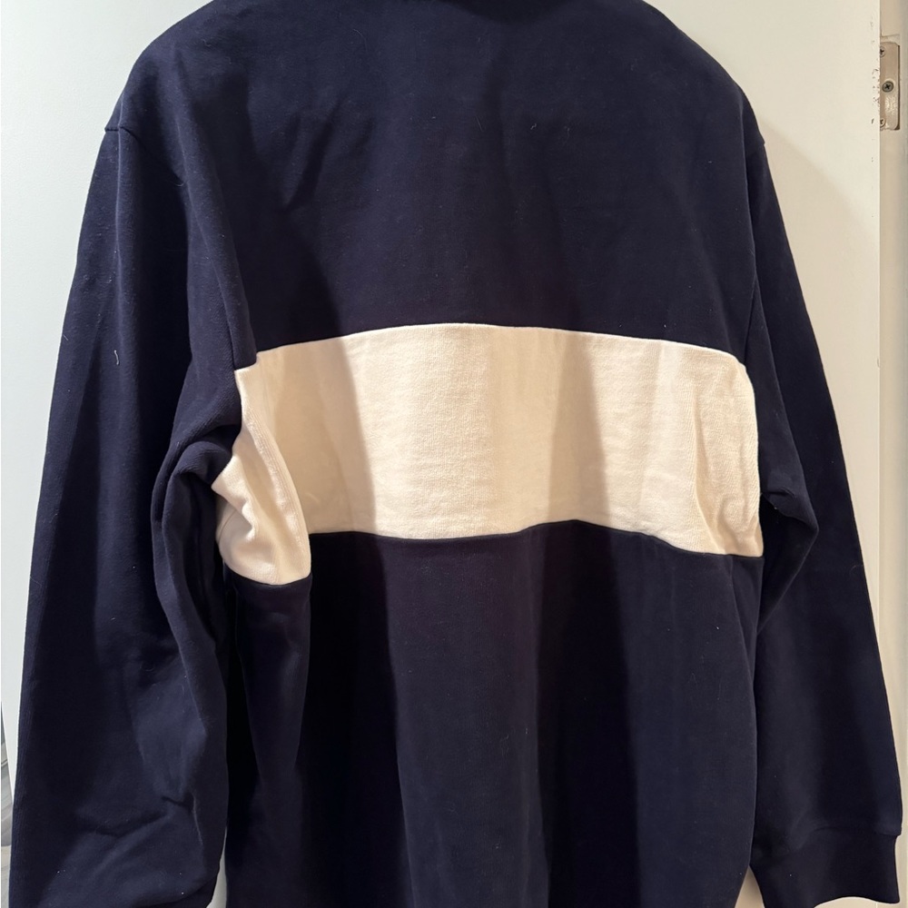 Kith X Bergdorf Goodman Navy White Gold Pullover Sweatshirt Rugby XXL - Picture 4 of 11